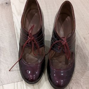Sofft Cranberry Patent Leather Heels